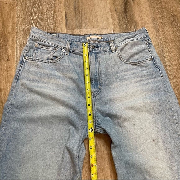 Levis Womens Jeans Size 31 Baggy Loose Taper Crop Light Wash Denim Big E - Picture 8 of 16